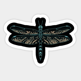 Starry Dragonfly Sticker